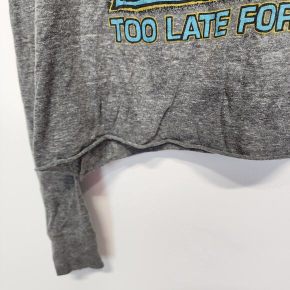 Daydreamer Def Leppard Graphic Oversized T-shirt Size XS Gray Long Sleeve Rock - Picture 6 of 11